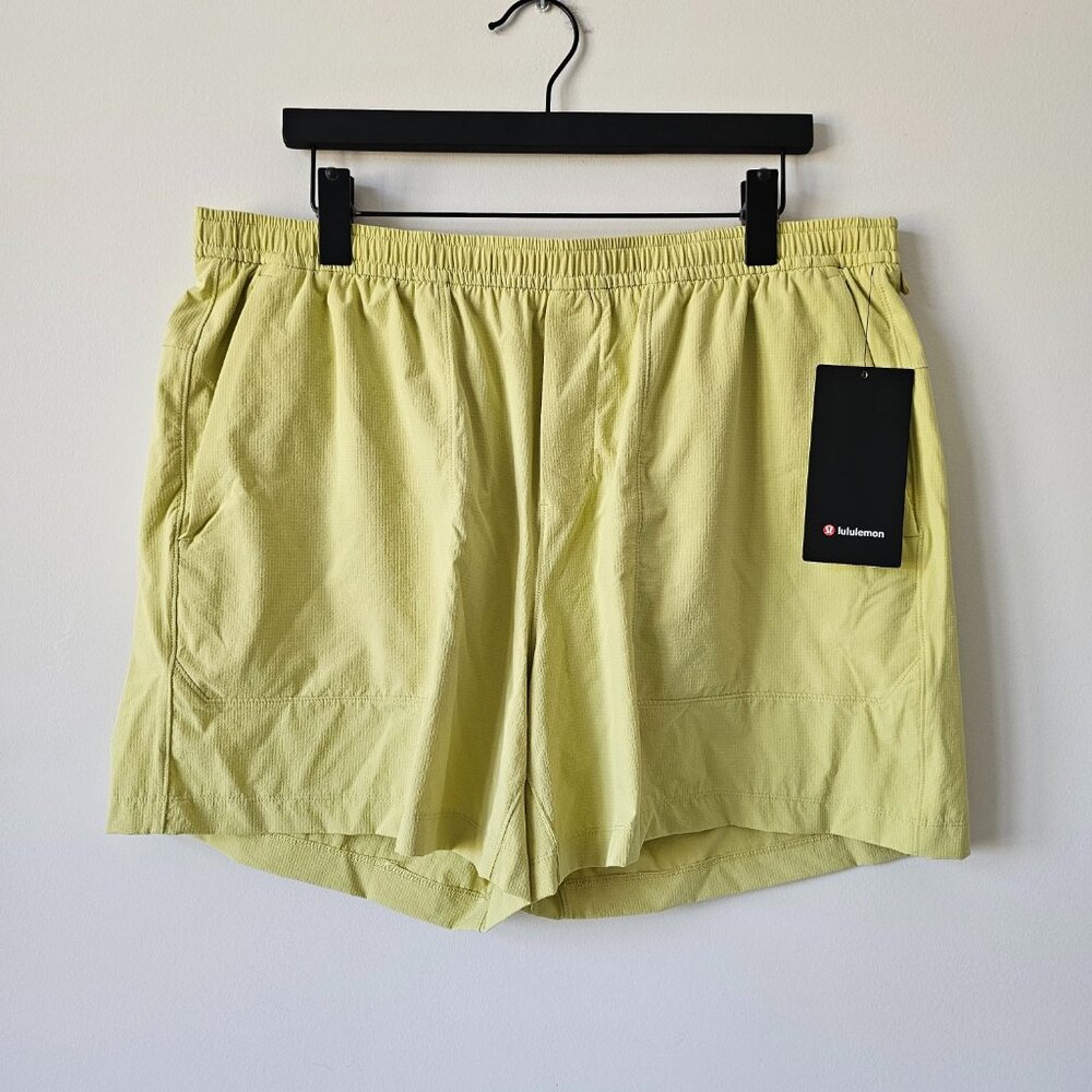 NWT LULULEMON FIYE Finch Yellow Bowline Shorts 5" Linerless Men's XXL